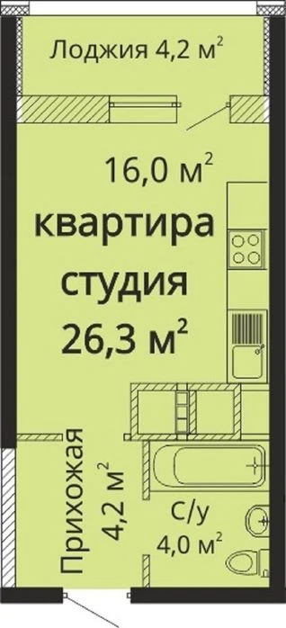 Продам квартиру-студию в  ЖК «Скай Сити».  ул.Варненская / у