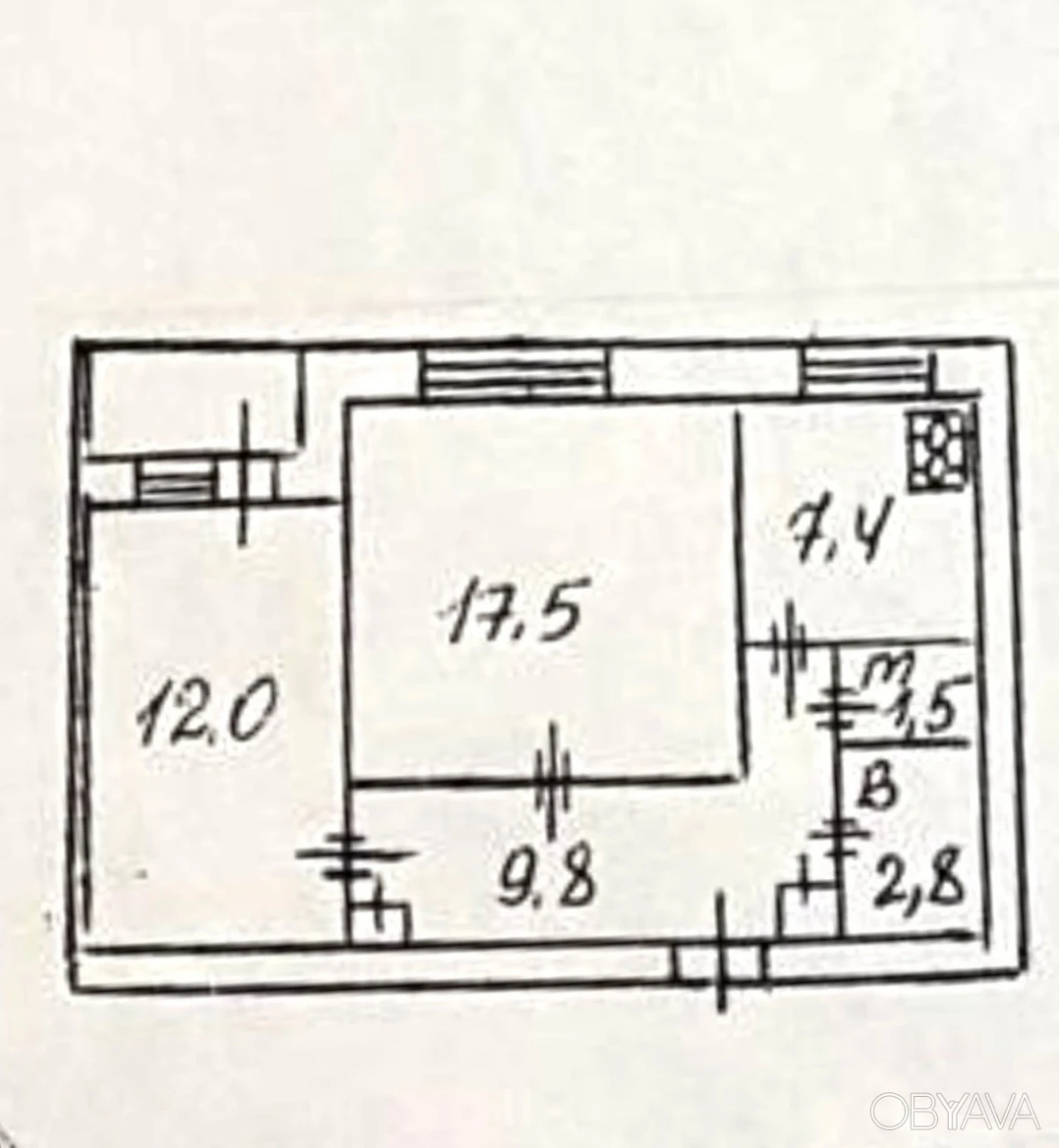 2-комнатная квартира, 54 кв.м