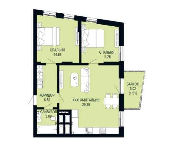 Продаж 2-кім квартири в престижному ЖК Viking Hills на вулиц