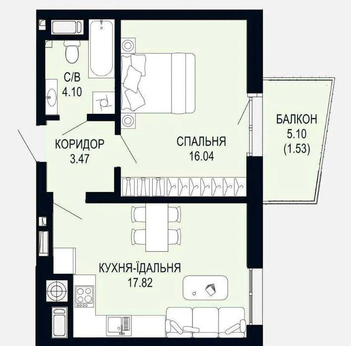 Продаж 1-но кімнатної квартири в ЖК Viking Hills по вул. Щур