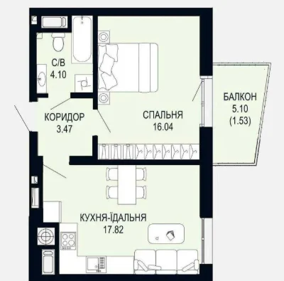 Продаж 1-но кімнатної квартири в ЖК Viking Hills по вул. Щур