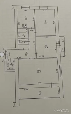 3-комнатная квартира, 82.00 кв.м
