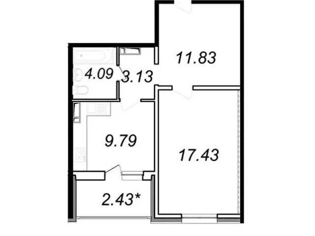 Sale of 1-room apartment 48.4 sq. m. on Serhiy Danchenko St. 1 • ID