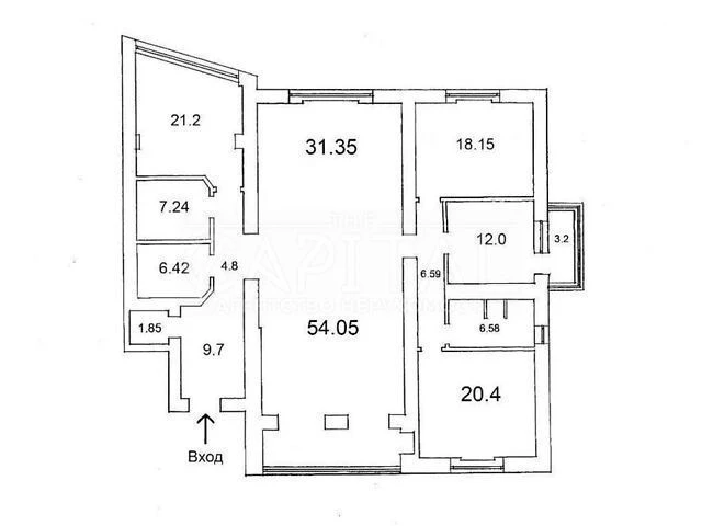 Sale of 5-room apartment 204 sq. m on Yaroslaviv Val 15A street • ID