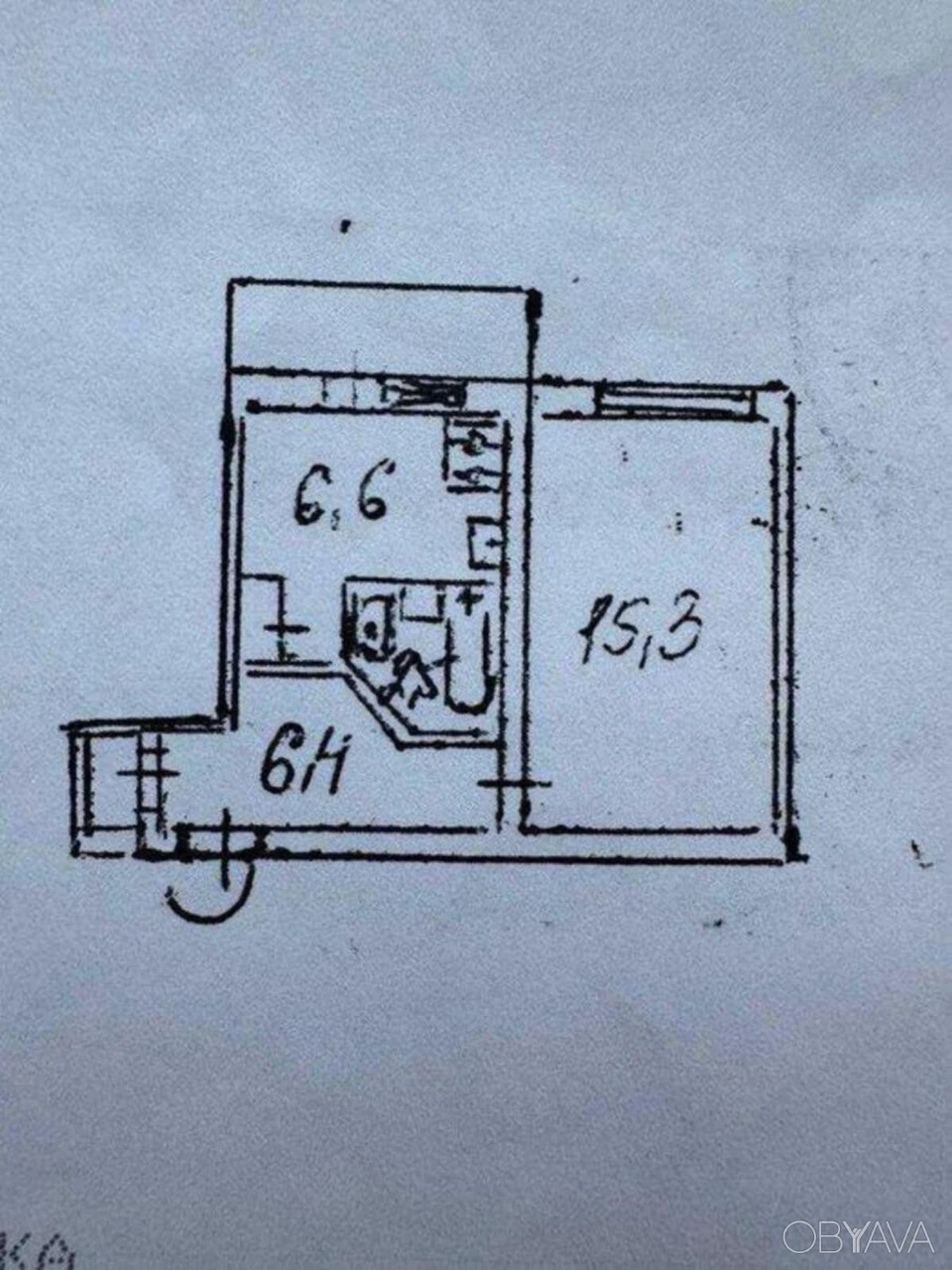 1-комнатная квартира, 30 кв.м
