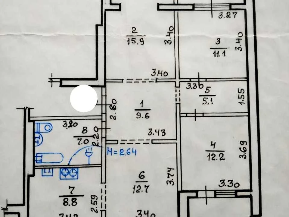 Apartment. Kharkiv, Unity St. (Krasnodarska)