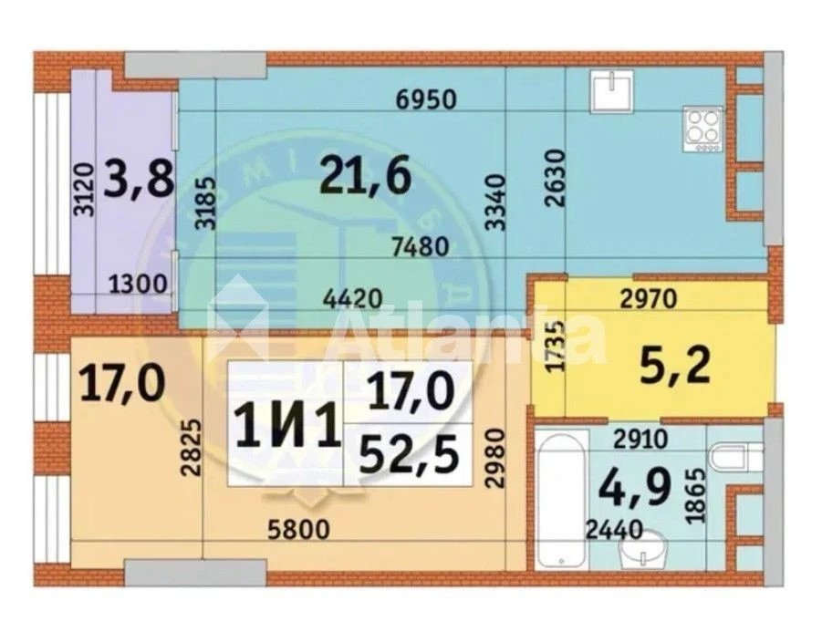 1-кім. кв 52,5 м² у ЖК Manhattan City | 14 поверх | Шевченкі