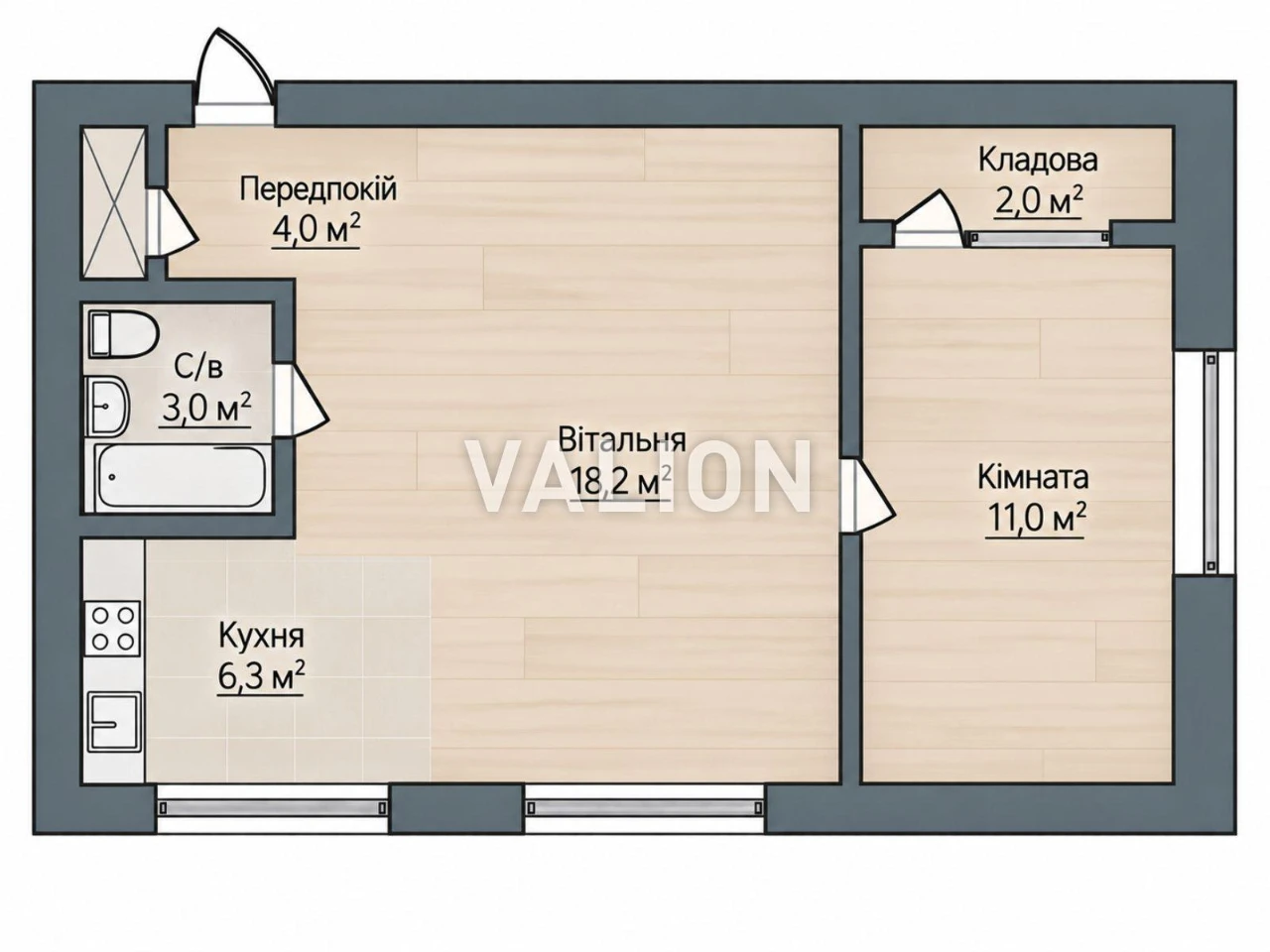 Продаж 2-кімнатної квартири, 45 м² , вул. Мечникова, 22-А, 1