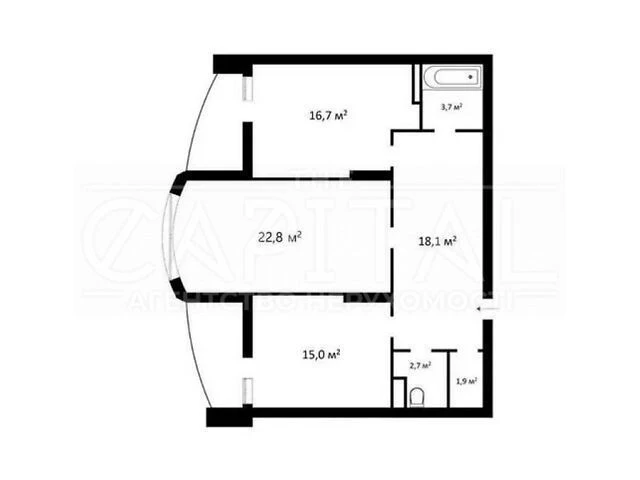 Sale of 2-room apartment 85 sq. m. on Mykhaylo Maksimovicha st. 3G •