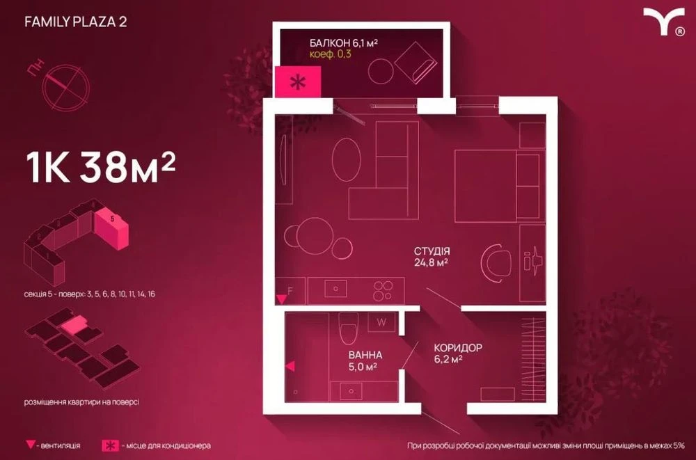 Продаю 1-кімнатну квартиру у сучасному ЖК Family Plaza-2