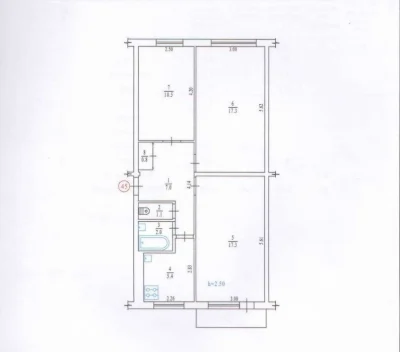 3к.квартира , Половки, 63м2, окремі кімнати, ГРИВНІ-ТАК