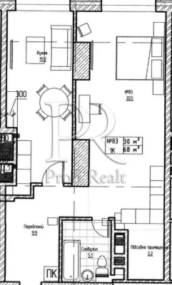 1-room apartment for sale Velyka Vasylkivska/ZhK MERTOPOLE/This