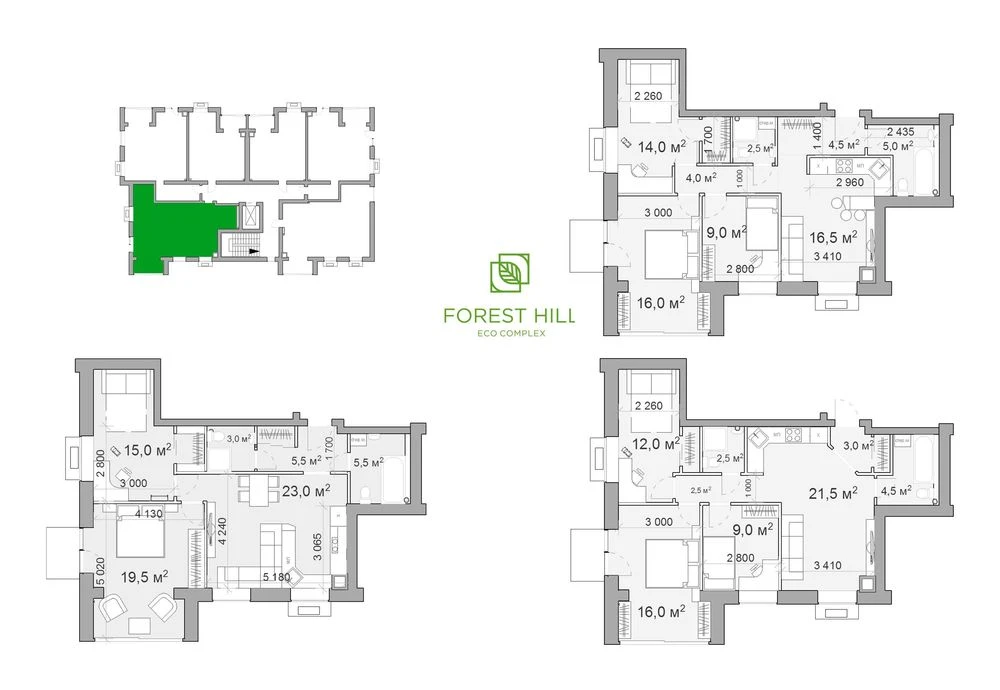 Продаж 3к квартири 72м2 в жк.Forest Hill у парку!950долл/м2