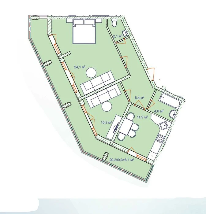 ‼️ЖК Аквамарин‼️Терасса  у моря‼️пляж Золотой берег • 16 ста