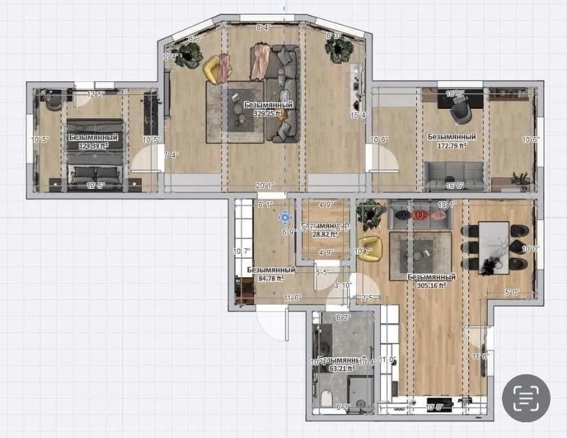 Sale of a 3-room premium comfort apartment, in which no one