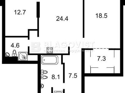 Продаж 2к квартири 83 кв. м на вул. Саксаганського 37Г • ID