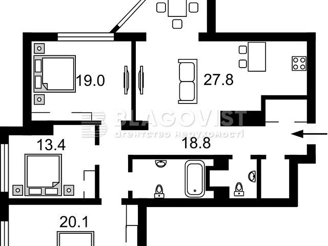 Продаж 3к квартири 125 кв. м на вул. Глибочицька 32Б • ID 34