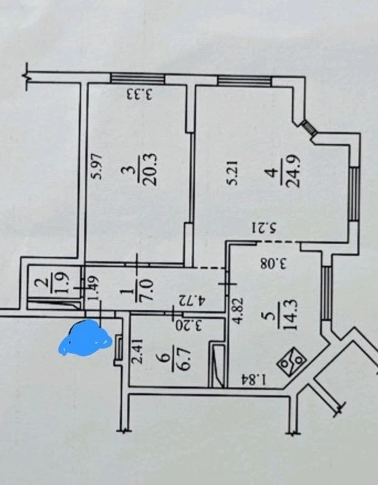 2-room apartment for sale. V. Ivasyuka 4a