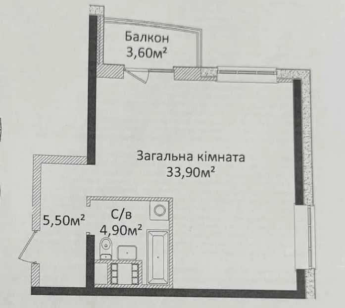 ЖК Четыре Сезона, евродвушка 45,6м. пр. Шевченко. ЕС