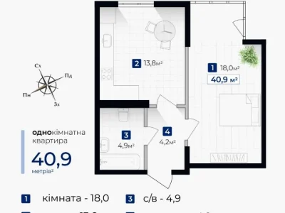 Квартира. Івано-Франківськ, Гната Хоткевича вул., (Будинок)