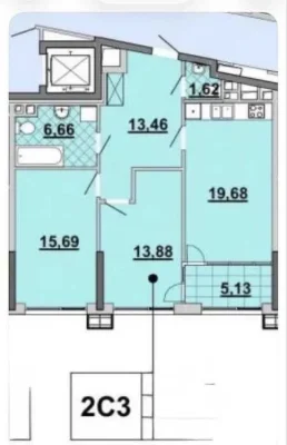 ЖК Great, 2-кімнатна квартира 77м², новий ремонт! вид на Дні