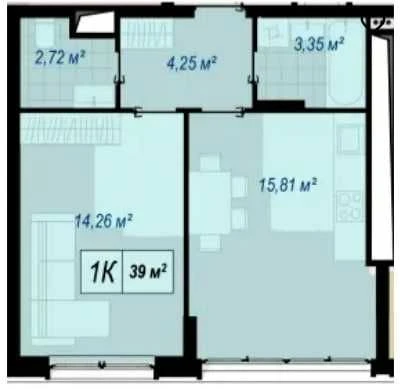 1-кімнатна квартира 39 м² — комфортне житло в сучасному ЖК І