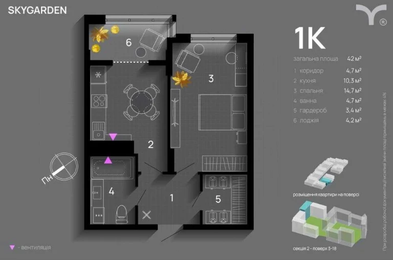 Квартира в ЖК SKYGARDEN — бізнес-клас, масштабна територія т