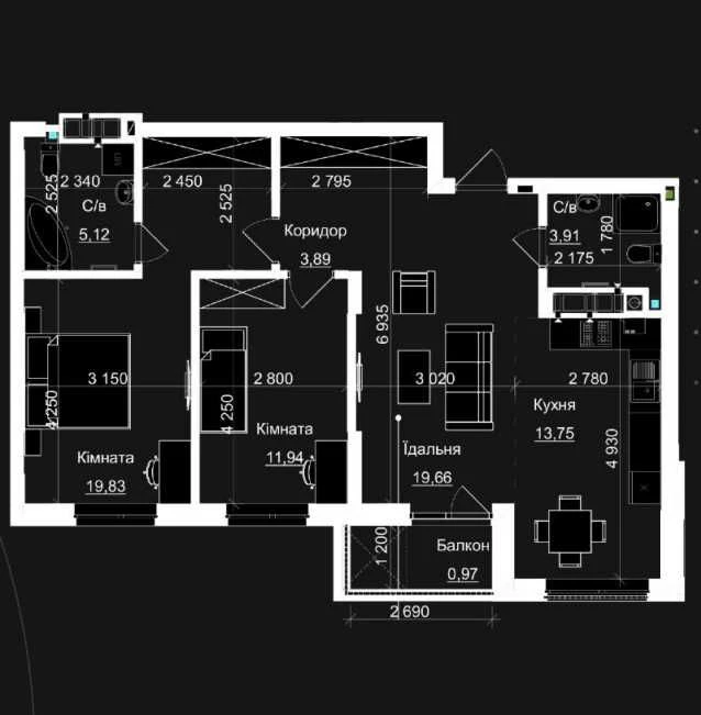 Продаж без комісії 2 кімнатна квартира ЖК Avalon Magnolia ву