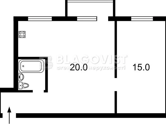 Продаж 2к квартири 46 кв. м на вул. Дорогожицька 15Б • ID 34