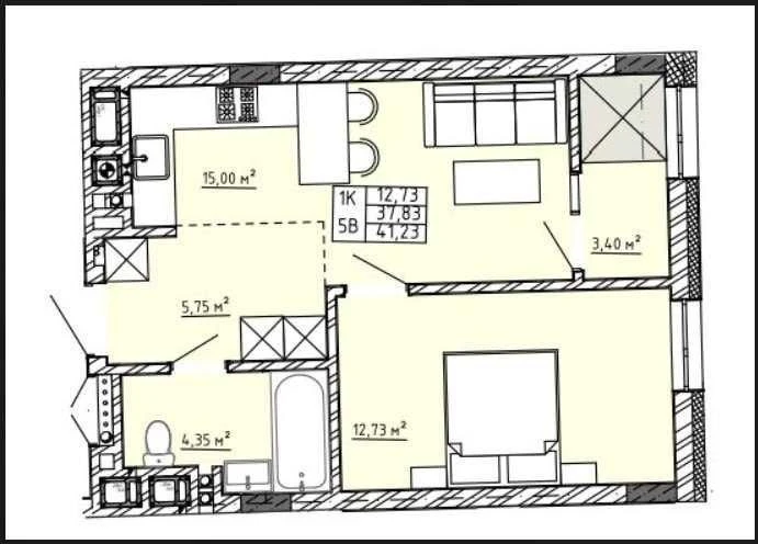 1 кімнатна евартира ЖК Famili House вул П.Орлика