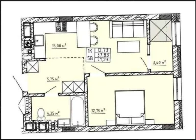 1 кімнатна евартира ЖК Famili House вул П.Орлика