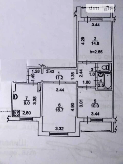 Продаж 3к квартири 72 кв. м на вул. Героїв Дніпра 62 • ID 34