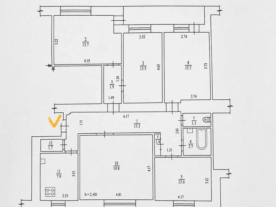 Продаж 5 кім квартири  всі кім окремі 95 м2 Розділ. кімнати