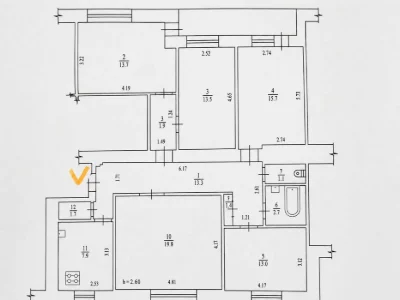 Продаж 5 кім квартири  всі кім окремі 95 м2 Розділ. кімнати
