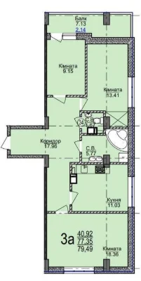 Продам 3к квартиру ЖК СВЯТОТРОЇЦЬКИЙ | бул. Шевченка, 202 |