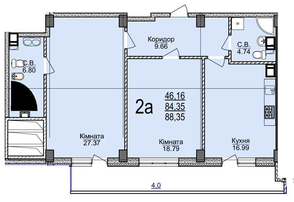 Продам 2к квартиру ЖК СВЯТОТРОЇЦЬКИЙ | бул. Шевченка, 202 |