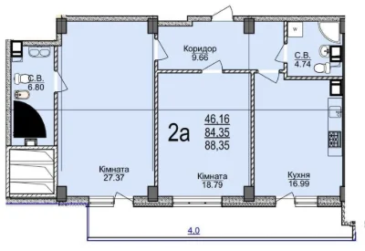 Продам 2к квартиру ЖК СВЯТОТРОЇЦЬКИЙ | бул. Шевченка, 202 |