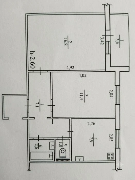 Продам 2-кімнатну квартиру на Г. Крут