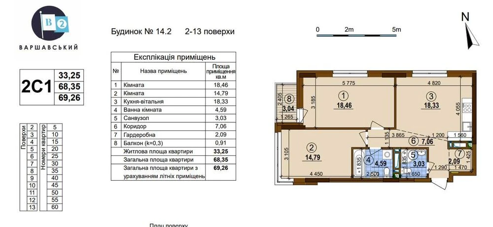 Продаж двокімнатна квартира Київ, Подільський район, ЖК Варш