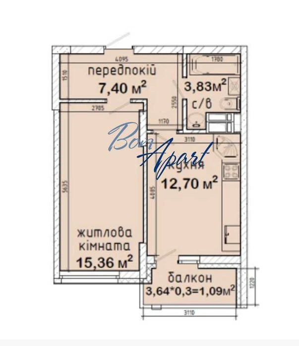 Продаж 1 кімн.квартири в ЖК Авеню-42, вул.Підмогильного,5, Б