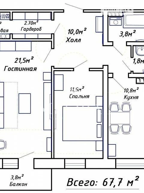 Довготривала оренда 2к квартири на вул. Юрія Іллєнка 18А • I