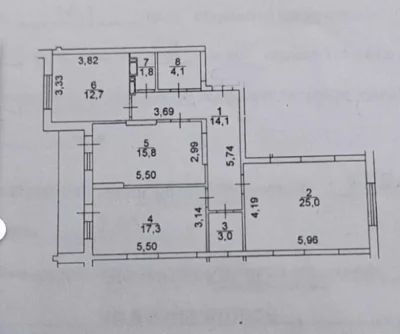 3-room apartment for sale, Kyrylo-Mefodivskaya 2, new building