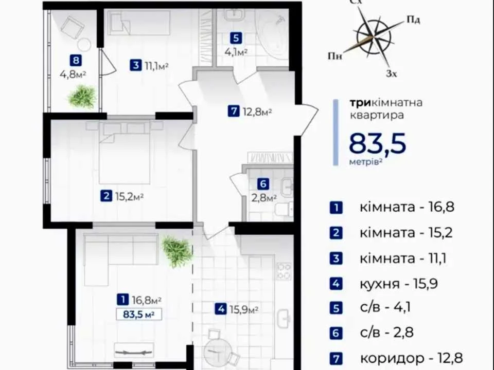 Квартира. Івано-Франківськ, Гната Хоткевича вул., (Будинок)