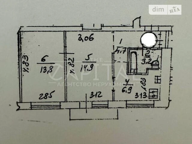 Продаж 2к квартири 43 кв. м на вул. Мілютенка 28А • ID 34666