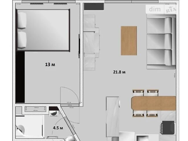 Продаж 1к квартири 39.8 кв. м на вул. Соломії Крушельницької