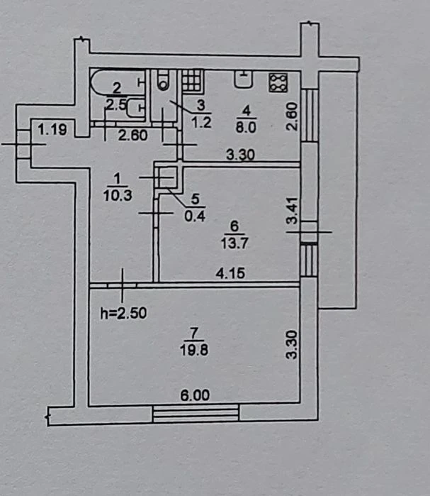2 кімн.кв 10/14 цегл.Малий ринок 58м.кв 27000 у.о