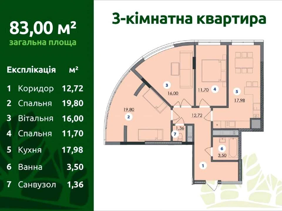 Квартира. Івано-Франківськ, 22 Січня вул., (Будинок 1)