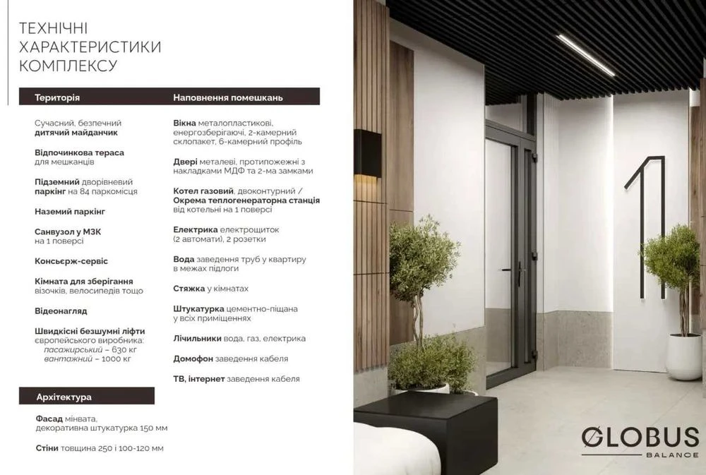 Продаж 1 кімнатної квартири ЖК Globus Balance вул. Садова 2