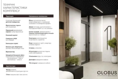 Продаж 1 кімнатної квартири ЖК Globus Balance вул. Садова 2