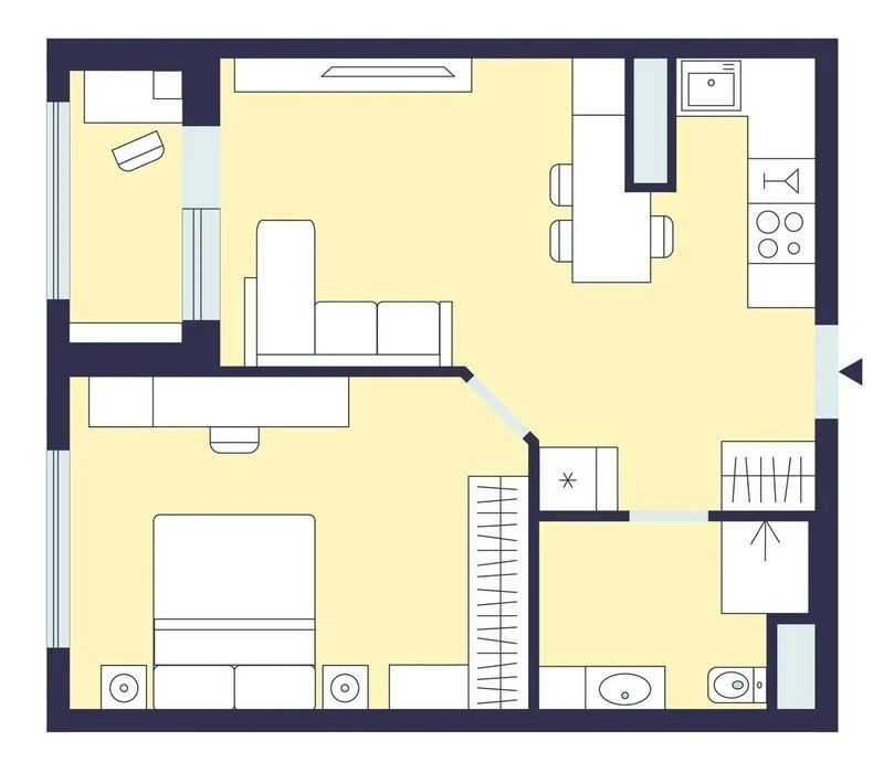 No commission! Sale of a designer 1-room apartment in the residential complex "French"